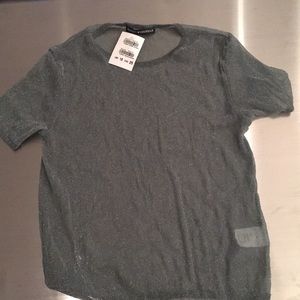 NWT Sparkle sheer Brandy Melville tee